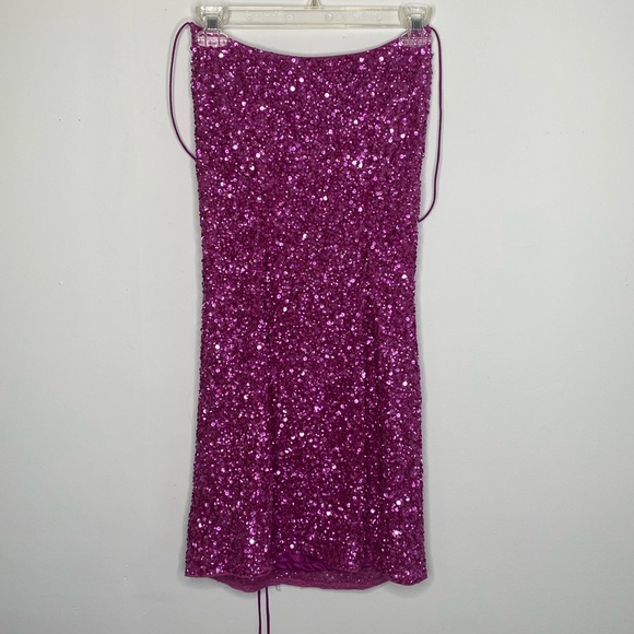 PRIMAVERA Couture 3351 Cocktail Short Fitted Sequin Backless Homecoming Dress - Picture 7 of 16